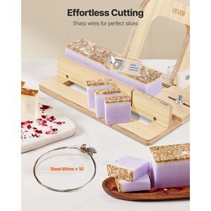 Taglierina per Sapone in Legno a Spessore Regolabile 0-2 Pollici, Affettatrice per Sapone in Acciaio Inossidabile con Fili Extra e Tensione del Filo Regolabile - Product Image 5