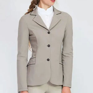 Traditional Hunter Style Women Show Coat Classic Three Button Equestrian Jacket Slim Fit Horseback <b>Riding</b> Apparel - Product Image 1