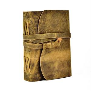 Cuaderno de cuero genuino para escribir, 260 páginas, 6x8 pulgadas, diario vintage verde para hombre y mujer, para viajes - Product Image 1