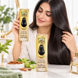 Aceite Capilar Diario de Amla y Almendras, Aceite Herbal Natural, Fórmula Enriquecida con Almendras para el Cuidado del Cabello, Textura Ligera, Nutrición del Cuero Cabelludo, OEM - Product Image 2