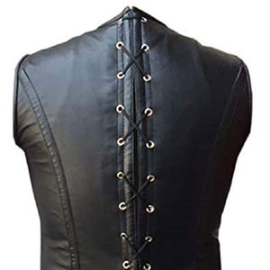 Chaleco Clásico Vintage de Cuero Genuino: un Clásico de la Moda, Durabilidad, Estilo Atemporal, Elegancia, Acabado Mate y Brillante - Product Image 5