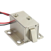 Cerradura de solenoide eléctrica miniatura de 12 V CC al por mayor con lengüeta de control para puerta de cajón de archivador