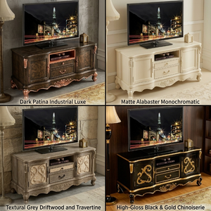 <span class=keywords><strong>Meuble</strong></span> <span class=keywords><strong>TV</strong></span> de Luxe Personnalisé en Bois Massif, Console Multimédia Classique Française, Centre de Divertissement Antique pour Villa, <span class=keywords><strong>Salon</strong></span>, Hôtel (OEM) - Product Image 6