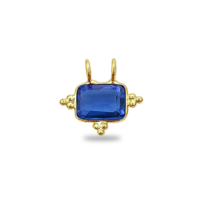 Colgante Rectangular de Cuarzo Rubí con Bisel Elegante, Hecho a Mano, Chapado en Oro, Joyería de Piedra de Nacimiento, Joyería de Cuarzo Rubí, Proveedores Indios - Product Image 2