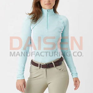 Women Equestrian <b>Base</b> <b>Layer</b> <b>Long</b> <b>Sleeve</b> Breathable Quick Dry Horse Riding Shirt Autumn Winter Stretch Comfort OEM - Product Image 4