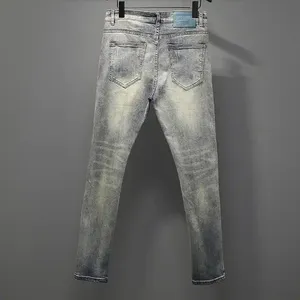 Jeans de Moda para Hombre, Estilo Club Nocturno, Color Negro y Blanco, Jeans Estampados de Diseñador Personalizado, Pantalones Punk para Hombre, Jeans Ajustados de Hip Hop - Product Image 2