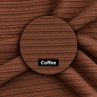 Tissu en polyester côtelé double mat, texturé et extensible pour la confection de vêtements et de mode
