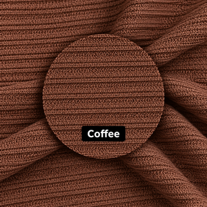 Tissu en polyester côtelé double mat, texturé et extensible pour la confection de vêtements et de mode - Product Image 2