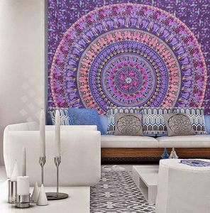 Tapiz Floral Intrincado de Estilo Bohemio, Mandala Psicodélico Hippie, Decoración India para Colgar en la Pared, Cubrecama Decorativo para Dormitorio - Product Image 1