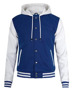 Veste de baseball personnalisée avec logo imprimé, veste varsity en coton, veste en molleton, veste à capuche surdimensionnée avec boutons - Product Image 1