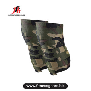 Genouillère de soutien camouflage réglable avec fermeture auto-agrippante unisexe pour entraînement musculaire, respirante et protectrice - Product Image 1