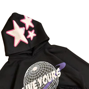 เสื้อผ้าแฟชั่นแนวสตรีทสุดฮิต ขายส่ง เสื้อฮู้ดดี้ปักลายตามสั่ง พิมพ์ลาย DTG แบบสวมหัว ทรงหลวมไหล่ตก - Product Image 6