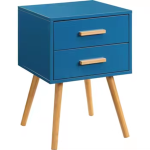 Mesita de noche Mesitas de noche de dormitorio de madera con dos cajones Durable y fuerte a buenos precios - Product Image 1