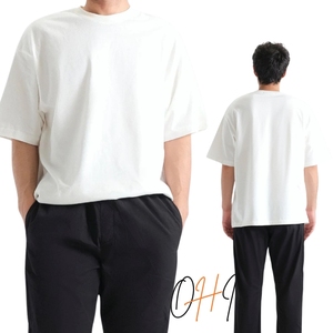 Camiseta Blanca Oversize Unisex con Logo Personalizado, 100% Algodón, de Alto Gramaje, Lisa, Estilo Urbano, Hombro Caído, Cuello Redondo, Venta al por Mayor - Product Image 6