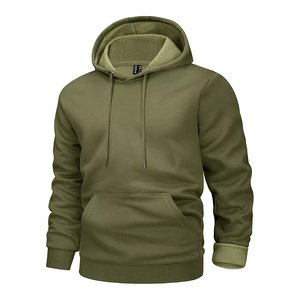 Sweat-shirt à capuche personnalisé OEM 100% coton doublé polaire avec logo imprimé, cordon de serrage et poche kangourou, unisexe, vente en gros - Product Image 3