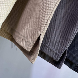 เสื้อยืดผู้ชายปี 2026 รุ่นใหม่ ผ้าถักวาฟเฟิลสองชั้น แขนยาว เนื้อหนา 220gsm แห้งเร็ว ระบายอากาศดี ไม่ยับ - Product Image 5