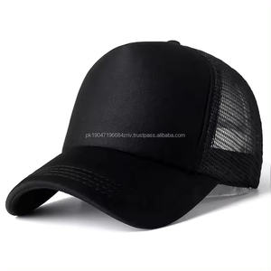 Vente en gros de casquette de camionneur en maille unisexe de haute qualité avec logo personnalisé à la mode 5 panneaux en mousse pour sports d'extérieur en toile quatre saisons - Product Image 4