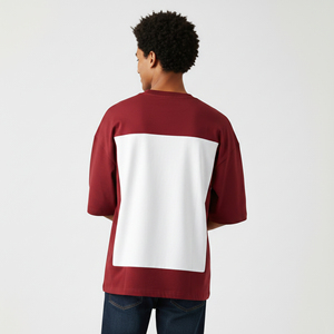 T-shirts pour hommes en coton 100% de haute qualité, coupe ample, décontractés pour l'été, avec logo imprimé en 3D en relief, 2 couleurs, respirants, vente en gros - Product Image 5