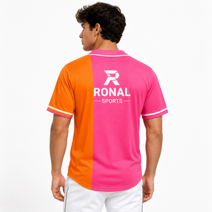 Maillot de baseball pour hommes, tailles adultes, 100% polyester, tissu respirant et doux, coutures durables, flexible, nom d'équipe personnalisé, manches courtes - Product Image 4