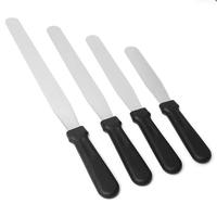 Ensemble de décoration de gâteaux 4 pièces, outils de pâtisserie ergonomiques en acier inoxydable rectangulaires, kit de glaçage et de décoration, résistant au four, usage professionnel