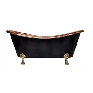 Modern Minimalist Oval Copper Bathtub Freestanding Eco-friendly Silver & Copper Finish Large Size Whirlpool Massage Bathroom Use - Product Image 5