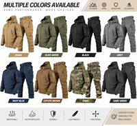 Ensemble veste softshell et pantalon cargo pour homme, idéal pour la randonnée, le trekking, imperméable, coupe-vent, vêtements de travail utilitaires, veste avec poche zippée