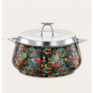 Casserole isotherme de luxe haut de gamme à motif mosaïque, en acier inoxydable à double paroi, pour garder les aliments au chaud, avec fonction de service thermique, en promotion - Product Image 5