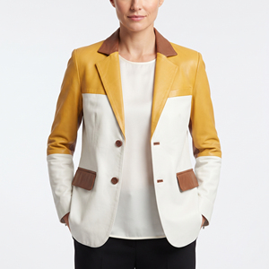 Custom Women's <b>Leather</b> <b>Blazer</b> for Fashion Women Button <b>Leather</b> <b>Blazer</b> Coat Women's Slim Fit <b>Leather</b> <b>Blazer</b> <b>Jacket</b> - Product Image 6