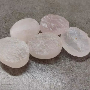 โรสควอตซ์ดรูซี่ทรงรีแบบคาโบชอง หินพลอยธรรมชาติขนาดมาตรฐาน สำหรับทำเครื่องประดับและงานฝีมือ - Product Image 1