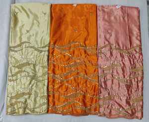 Tela de Seda Somalí Gorgura Súper Clásica y Moderna, con Bordado y Pedrería, Patrón Floral, Suave y Cómoda, para Confección de Vestidos - Product Image 4