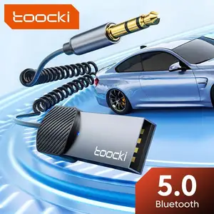 Toocki AUX Bluetooth adaptador de coche Dongle Cable para tableta de coche receptor Bluetooth 5 USB a 3,5mm Jack altavoz Audio receptor de música