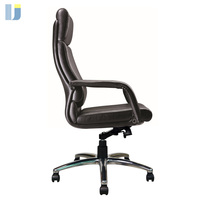 Chaise de bureau de direction ergonomique à dossier haut en similicuir, design moderne, pivotante, réglable en hauteur, inclinable aux genoux, fixe