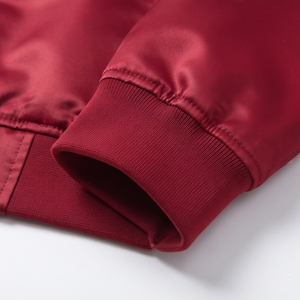 Wholesale Zipper Bomber Jacket <b>Men</b> Crewneck <b>Long</b> Sleeve 100% Satin Varstiy Bomber Jackets <b>Men's</b> Winter Warm Up Bomber <b>Coat</b> - Product Image 3