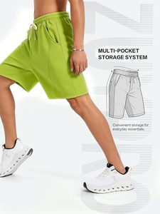 Men's <b>Lime</b> <b>Green</b> Drawstring Bermuda <b>Shorts</b> Solid Color Casual Knitted Breathable Quick Dry Pockets Mid Waist 100% Polyester - Product Image 6