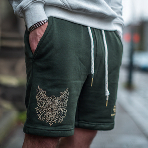 Shorts de survêtement d'hiver pour hommes en polaire épaisse avec strass, 400 GSM - Product Image 3