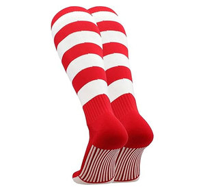 Wholesale Red And White Striped Knee High Breathable Outdoor Sports <b>Socks</b> All Seasons - Product Image 5