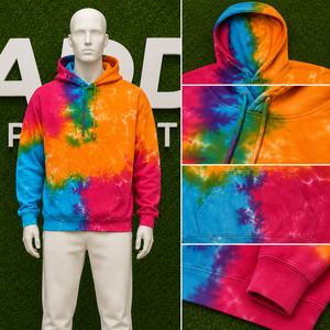 Custom Wholesale Unisex Oversized <b>Tie</b> Dye Hoodie Rainbow Colorful Streetwear Heavyweight Cotton Pullover Sweatshirt <b>Men</b> Women - Product Image 6