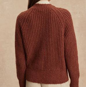 Suéter de Punto Acanalado para Mujer, Tipo Botones, Rayas Verticales, Jersey de Invierno, Top Suave y Transpirable, Prenda de Punto para Otoño - Product Image 2