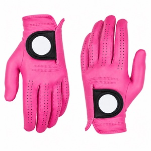 ถุงมือกอล์ฟหนังแกะ Cabretta สีชมพูคุณภาพพรีเมียมแบบสั่งทำพิเศษ พร้อมบรรจุภัณฑ์ระดับพรีเมียมสำหรับใช้เล่นกีฬา ถุงมือกอล์ฟพร้อมโลโก้สั่งทำพิเศษ - Product Image 1