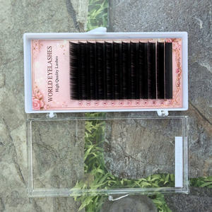 Extensiones de Pestañas de Volumen Sintético Negro Mate Nhu Y Eyelash NY16 al por Mayor, Pestañas Individuales de Terciopelo - Product Image 2