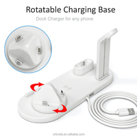 Promotion pas cher prix 4 en 1 Station de charge sans fil pour téléphone écouteur montre intelligente 15W support de chargeur sans fil