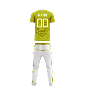 Uniforme de cricket à manches courtes en polyester respirant avec logo personnalisé, service OEM disponible - Product Image 4