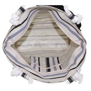 Bolso de Playa con Estampado Completo en Dos Colores, Asa de Cuerda Trenzada, Diseño Destin, Sarong, Logotipo Personalizado, Tela de Yute Laminada en PP, a la Moda - Product Image 6