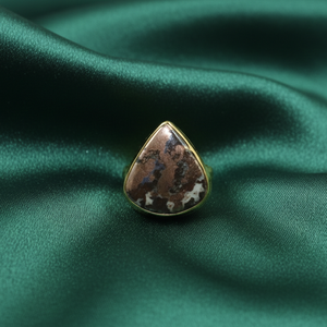 unique Copper Dolomite 925 Sterling <b>Silver</b> <b>Ring</b> Rose Gold Yellow Gold Plated Handmade Pear Handmade Boho <b>Statement</b> <b>Ring</b> for Her - Product Image 2