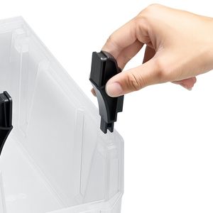 Set di 8 Contenitori Impilabili in Plastica 10,9 X 5,5 X 5,1 Pollici per Organizzazione e Stoccaggio nell'Armadio - Product Image 5