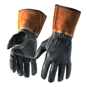 Gants de soudage TIG en cuir de chèvre et de vache de qualité supérieure, résistants à l'abrasion, à la chaleur et aux flammes, pour la lutte contre les incendies - Product Image 1