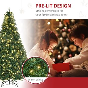 7ft Pre-Lit Douglas Fir Artificial Christmas <b>Tree</b> with 700 Warm White LED <b>Lights</b> 2154 Tips Realistic Branches - Product Image 4