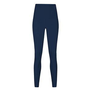 Leggings de yoga taille haute en spandex noir brossé double face ultra doux, effet push-up, imprimé tendance, pour femmes - Product Image 1