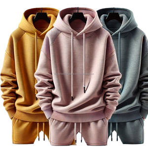 Ensembles de jogging à capuche pour hommes hiver 100% pantalons de survêtement en molleton de coton pantalons de survêtement et ensembles de sweats à capuche Design personnalisé de haute qualité - Product Image 4