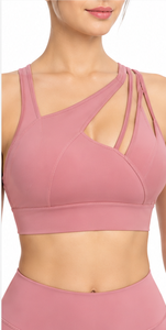 Women Training Sports Bra Breathable Seamless Four Way Stretch Yoga Gym Running Fitness Crop <b>Top</b> Logo <b>Low</b> MOQ Supportive - Product Image 4